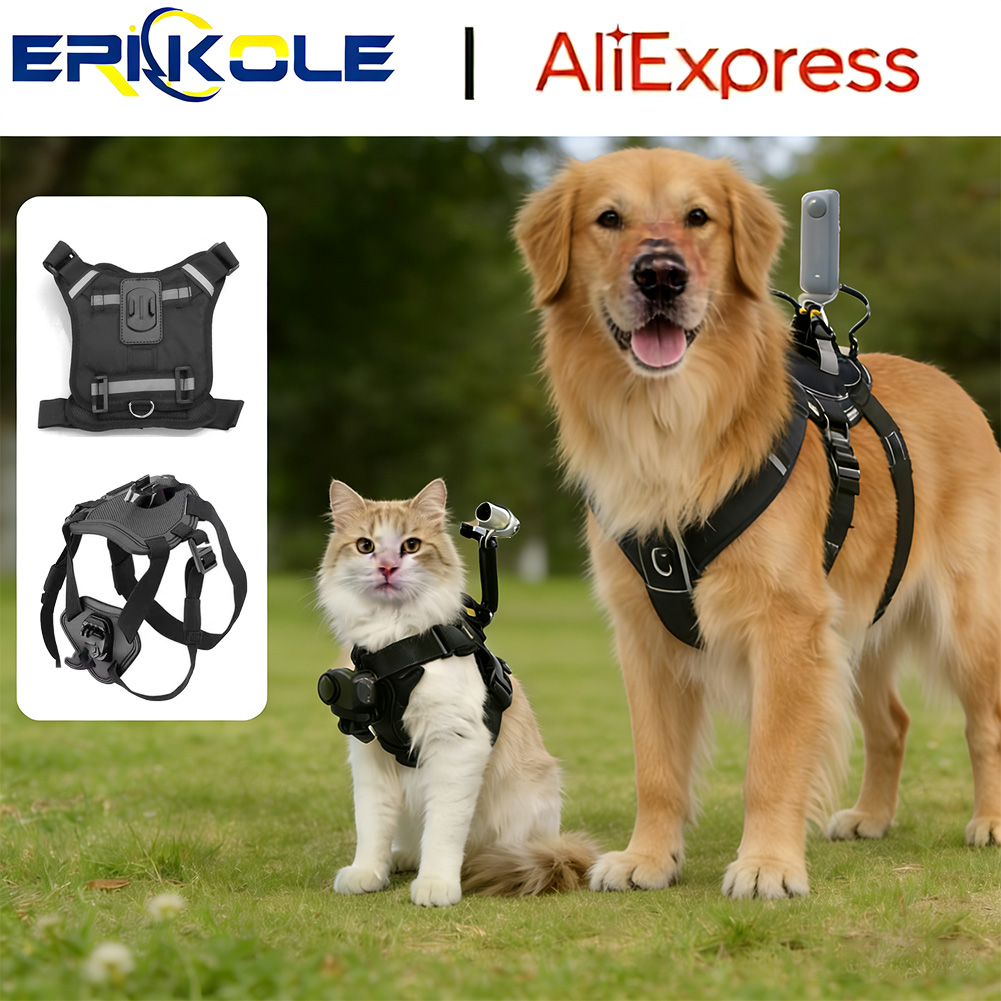 Drone Camera Action - Pet Camera Harness Mount for Gopro