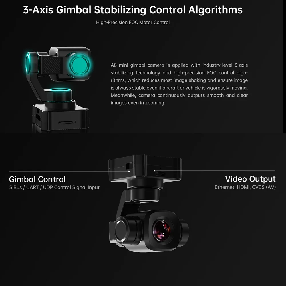 SIYI A8 Mini 4K 8MP Gimbal Cam - Drone Camera Vlog review and price