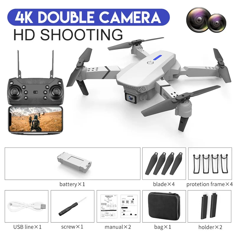 E88 ProIntelligent Folding Dro - Drone Camera 4K review and price